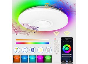 9441001240438 - 36W led Deckenleuchte mit Sternenhimmel-Effekt für das Badezimmer Badlampe Bluetooth-Musik und Fernbedienung - rgb - Vingo