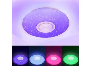 9441001240520 - TolleTour 36W LED Deckenleuchte mit Sternenhimmel-Effekt RGB-Beleuchtung blendfrei Lautsprecher und Bluetooth-Musik - RGB