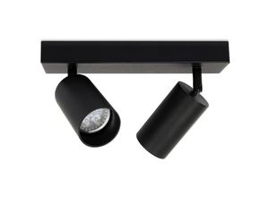 9441001395046 - Deckenstrahler led Einbaustrahler Warmweiß Spots drehbar schwenkbar schwarz-matt für Wohnzimmer Küche Esszimmer Doppelkopfstrahler - Schwarz - Vingo