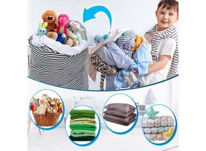 9441001422315 - 2er kuscheltier Aufbewahrungstasche Sitzsack Kinder Kuscheltier Aufbewahrung für Kinder - Grau-weiß