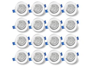 9441001444430 - Led Einbaustrahler 230V Deckenspots Led Spots 20pcs 3W Kaltweiß Einbauspot für Wohnzimmer Bad Küche Flur Schlafzimmer - Vingo