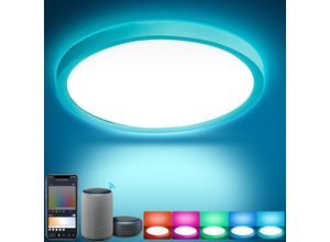 9441001452923 - Wolketon - vingo Smart led Deckenleuchte 24W mit rgb Farbwechsel dimmbar - 2040LM Modern intelligent