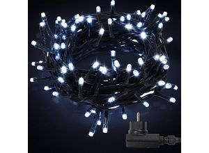 9441002116299 - Swanew - Lichterkette 10M 100 led Lichterkette led Lichtervorhang Wasserdicht Innen Außen Party Garten Deko 8 Lichtmodi Kaltweiß