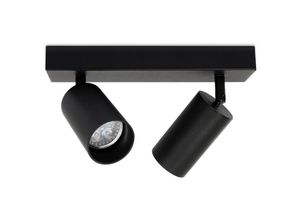 9441002144513 - Deckenstrahler led Einbaustrahler GU10 4w Spots drehbar schwenkbar schwarz-matt led wechselbar Warmweiß Doppelkopfstrahler - Tolletour