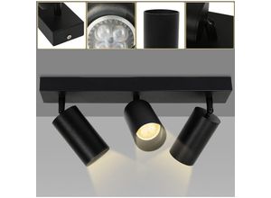 9442907568305 - Led Spotleuchte Deckenstrahler led schwenkbar Küche Deckenleuchte Wandleuchte für Wohnzimmer Esszimmer Einzelkopfstrahler 3x GU10 Fassung - Hengda