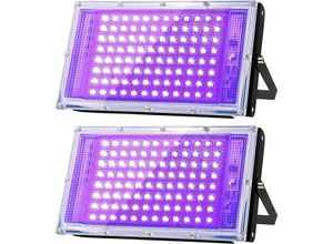 9450226902885 - Paryou - 100 w UV-LED-Schwarzlicht leistungsstarker UV-Strahler IP66 395 nm UV-Lampe für Weihnachten Halloween-Lichtparty (2 Packungen)