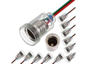 9454531395387 - Dolaso - 15 Stück E10-Lampenfassung E10-LED-Schraubmontage kleine Lampenfassung E10-Fassung mit kabelloser Lichtsockelfassung für elektrische