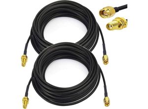 9454531395585 - Dolaso - 2 Stück 3 m SMA-Kabel SMA-Stecker SMA-Verlängerung sma RG174-Kabel für 0–3G LTE-Antenne