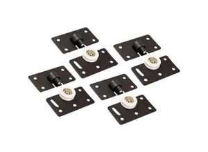 9454531396001 - Dolaso - Schiebetürrolle 30 mm Nylon-Lenkrolle robuste Türläufer Speed-Track-Board-Kits für Möbel Kleiderschrank Kleiderschrank (4 Paar)