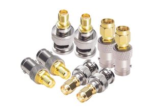 9454531400555 - 8-teiliges SMA-auf-BNC-Stecker-Set männlich weiblich Koaxial-Adapter-Konverter