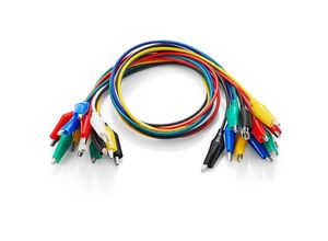 9454531401064 - Dolaso - 12-teiliges Set mit elektrischen Krokodilklemmen 6-farbiges Premium-Messleitungsset flexibler 22-AWG-Kupferdraht für Prüfspitzen