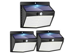 9454531408568 - Solarlampe für den Außenbereich Bewegungsmelder 3er-Pack mit 138 LEDs wasserdichtes kabelloses Licht 3 Modi LED-Strahler Solar-Außenbeleuchtung