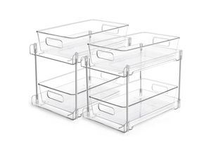 9454531416600 - Dolaso - 1-stufiger transparenter Organizer mit Trennwänden Aufbewahrungsorganisator