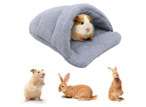 9454531416808 - Meerschweinchenbett Hamsterbett Schlafsack Höhlennest weiches warmes Kissen Meerschweinchenhaus Haustier-Winterbettwäsche Käfigzubehör für