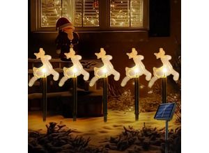 9454531419786 - 5er-Pack Solar-Weihnachtswegleuchten für den Außenbereich wasserdichte LED-Lichter für Weihnachtsdekoration Landschaftsbeleuchtung Wege Garten