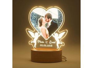 9459710215067 - Valentinstagsgeschenk für Männer Frauen und Paare – personalisierte Lampe mit Foto herzförmiges Nachtlicht personalisiertes Geschenk