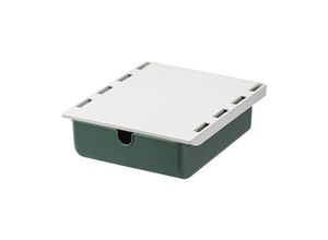 9459710291863 - (Grün) Untertischschublade versteckte Schubladen-Aufbewahrungsschublade Schreibtisch-Organizer stanzfreie Untertischschublade selbstklebender