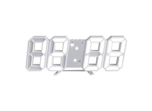 9459710334683 - Csparkv - 3D-Digital-Wanduhr LED-Leuchtwecker geräuschlos Schlummerfunktion einstellbare Helligkeit 12 24-Zeitanzeige Datum Temperatur Büro