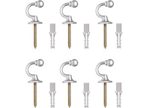 9459710399170 - 12 Stück Vorhanghaken Vorhang-Raffhalterhaken U-Halbkugelhaken Türhaken Wandhaken Garderobe