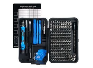 9459710447154 - Csparkv - Blau) Präzisionsschraubendreher 170-in-1-Magnetschraubendreher-Set professionelles Gerätereparaturwerkzeug für iPhone Mac pc Uhr