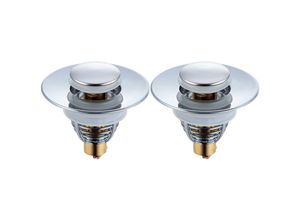 9459710496480 - Csparkv - 2er-Pack Universal-Spülbeckenabfluss Pop-Up-Spülbeckenstopfen für Badewanne Küche Waschbecken (32–42 mm Abflussloch)