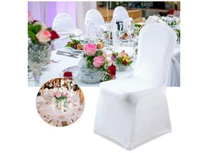 9460355641746 - Stuhlhussen Stretch Weiß Stuhlbezüge Moderne Stretchhusse für Hochzeiten und Feiern Geburtstag Dekoration Universal 20 Stück - Weiß - Tolletour