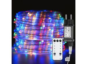 9460565013449 - Swanew - led Lichterschlauch led Lichterkette 8 Modi IP65 Wasserdicht Lichtschlauch Außen Garten Party Weihnachten Deko Bunt 10M - Bunt