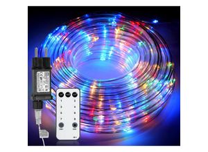 9460565024865 - Randaco - Tube lumineux led avec télécommande Chaîne lumineuse Tube lumineux extérieur intérieur Filet lumineux Mariage—Multicolore—10m