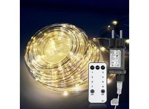 9460565028122 - Swanew - led Lichterschlauch Außen Innen Hochzeit Dekor Lichterkette Lichtschlauch Lampe Warmweiß 10m - Warmweiß