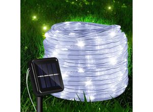 9460565042180 - Randaco - Tuyau de lumière solaire tuyau de lumière led chaîne lumineuse filet de lumière extérieure blanc froid 10M