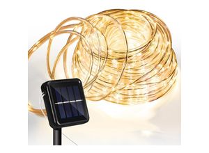 9460565045297 - Swanew - Solar Lichtschlauch led Lichterschlauch Lichterkette Außen Lichternetz Warmweiß 10M - Warmweiß