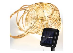 9460565045303 - Swanew - Solar Lichtschlauch led Lichterschlauch Lichterkette Außen Lichternetz Warmweiß 20M - Warmweiß