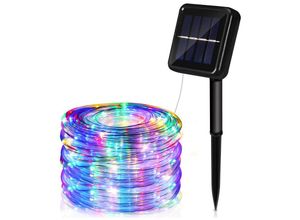 9460565046645 - Vingo - Solar Lichtschlauch led Lichterschlauch Lichterkette Außen Lichternetz rgb 10M - Bunt