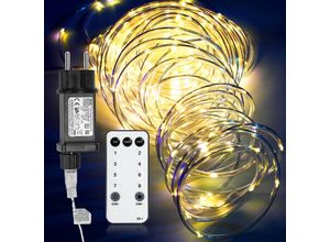 9460565086726 - 20M led Lichterschlauch led Lichterkette 8 Modi IP65 Wasserdicht Lichtschlauch Außen Garten Party Weihnachten Deko Warmweiß - Warmweiß - Tolletour