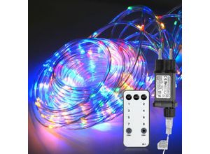 9460565086832 - Einfeben - TolleTour led Lichterschlauch led Lichterkette 8 Modi IP65 Wasserdicht Lichtschlauch Außen Garten Party Weihnachten Deko Bunt 10M