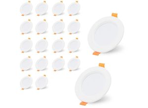 9469695509303 - Einfeben - swanew Lot de 20 Spot led encastrable pour plafond 5W spots de plafondspots encastrables led spots encastrables -blanc chaud 3200K