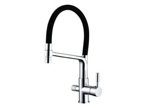 9470831706098 - Küchenwasserfilter Wasserhahn Küchenarmatur Mixer 360-Grad-Drehung Wasseraufbereitungsfunktion Wasserhähne-Silber