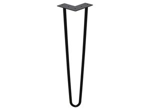 9475631343443 - SWANEW 4 Stück tischbeine metall 2-Stange Bein 30 cm Tischkufen Haarnadel Tischbein 12 mm Hairpin Legs aus Stahl schwarz