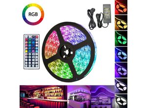 9475631351646 - 1M led Streifen Lichtband Beleuchtung led Strip Lichterkette rgb led Stripe Band Strip Farbwechsel 60LEDs IP20 mit 44 Tasten Fernbedienung - Swanew