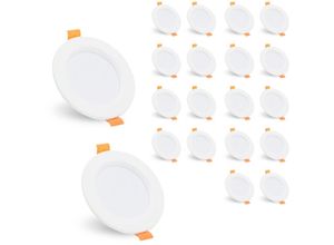 9475631352308 - Swanew - 20X led Einbaustrahler Spot Warmweiß 5W Set Einbauleuchte Deckenleuchte Strahler IP44 - Weiß