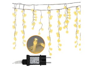 9475631353190 - Swanew - led Eisregen Eiszapfen Deko Weihnachten Fenster Lichterkette AußenWarmweiß - Warmweiß 600 led