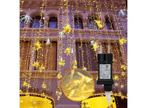 9475631353268 - Swanew - led Eisregen Lichterkette Außen und Innen 400 LEDs 15m Deko led Regenkette IP44 Schutz 8 Modi mit Stecker Halloween Weihnachten Hochzeit