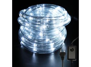 9475631353947 - Led Lichtschlauch für Aussen Innen Lichterschlauch Lichterkette Lichtband Partylicht Dekobeleuchtung Weihnachtsbeleuchtung biły 10M - Kaltweiß