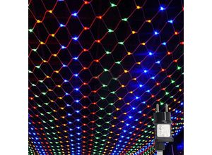 9475631356351 - Swanew - led Lichternetz 3x2M Lichtervorhang Lichterkette Lichterketten Leuchte Außen 8 Modi rgb