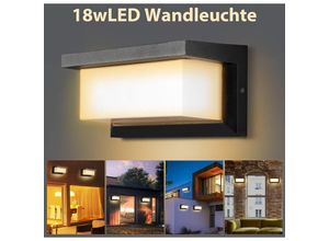 9475631358669 - SWANEW Applique Murale LED 18W capteur LED IP65 éclairage extérieur avec détecteur de mouvement patios jardins blanc chaud