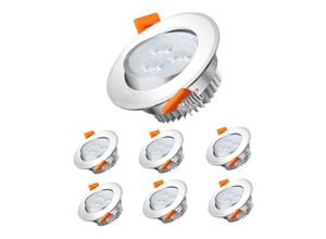 9475631364233 - Led Einbauleuchte Wohnzimmer Decken Leuchte Lampe Spot Strahler (6pcs Kaltweiß) [Energieklasse a++] - Swanew