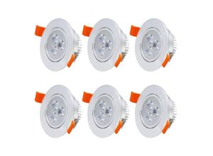 9475631364301 - Led Einbau-Strahler Inkl 6 x 3W led Einbaustrahler 230V Deckenstrahler Schwenkbar Einbauleuchte Kaltweiß Deckeneinbaustrahler Einbauspot - Swanew