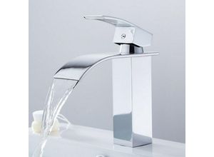 9475631367616 - Wasserhahn fürs Bad in kantigem Design Einhebelmischer mit klarer Linienführung in modernem Look Badarmatur Chrom - Swanew