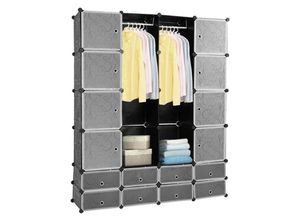 9475631367845 - Kleiderschrank Kleiderschränke Kinderregal Badregal Schuhregal diy Stabil Aufbewahrung Schrank 16 Würfel - Swanew