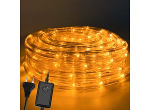 9475631371804 - Led Lichterschlauch Lichterschläuche Lichterkette Außen Innen Lichtleiste Lichtschlauch 10M Gelb - Swanew